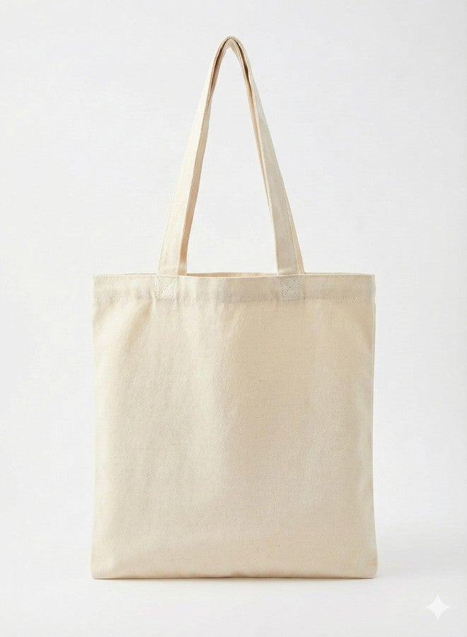 BAGILO Tote Bag for Women, Plain Tote Bag with Zipper, Reusable Multi-Purpose Cotton Bags for School/Gym/Shopping/Beach & Groceries, DIY Gift Bags, 13"X15" (Style2) - Image 5