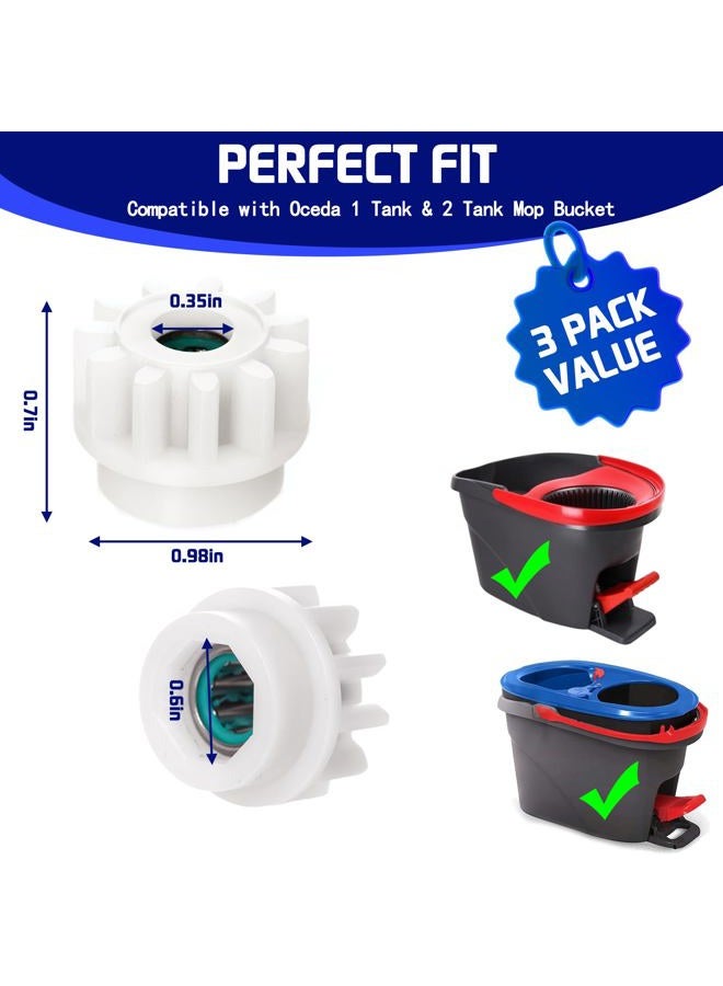 FOJOO 3 Pack Pedal Bearing Replacement for OCedar Mop Bucket - Easy Fix for 90% Rotation Mop Bucket on The Market, Compatible with mop Head Pedal Clutch Bearing Repair Kit - Image 2