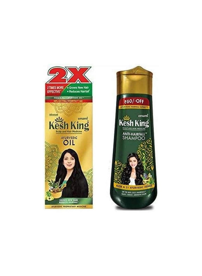 Kesh King Pack of 2 kesh king oil300ml &Anti Hairfall Shampoo 340ml - Image 2