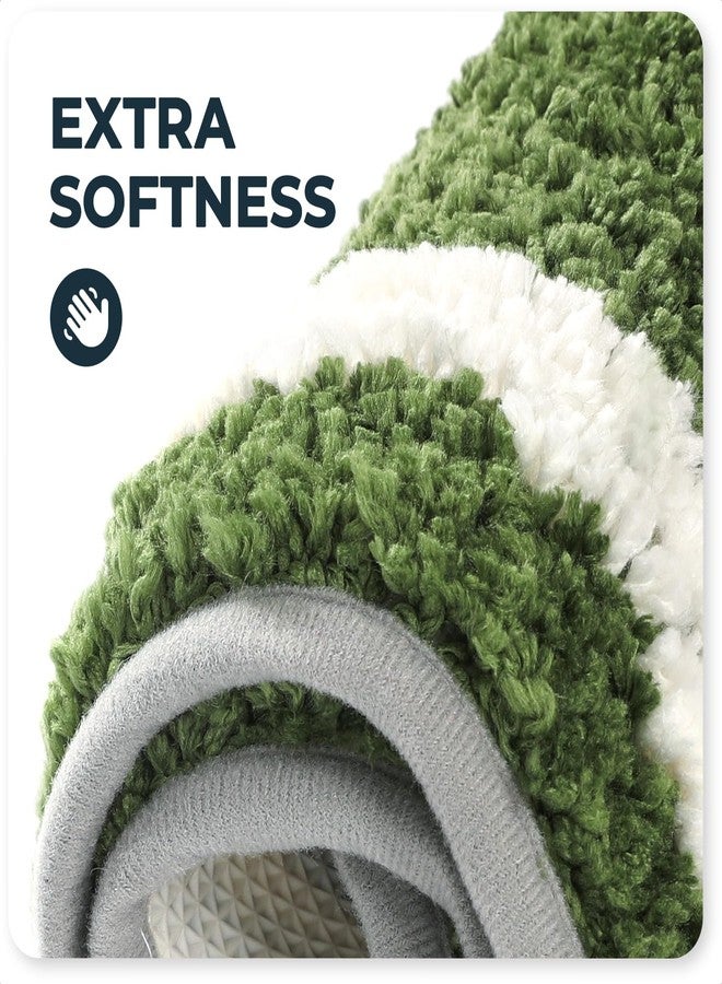 Tyrafry Toilet Bath Rug, U-Shaped Non-Slip Toilet Rug, Flower Rug for Bathroom Floor Soft Plush Microfiber Mat Super Absorbent Washable Bath Shower Mat, 20 x 22 Inches, Green - Image 5
