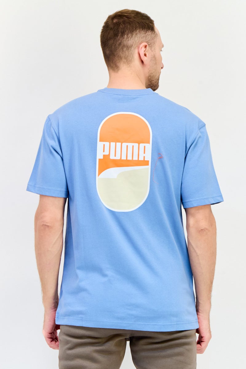 PUMA Men Sportswear Fit Short Sleeves Outdoor T-Shirt, Zen Blue - Image 4