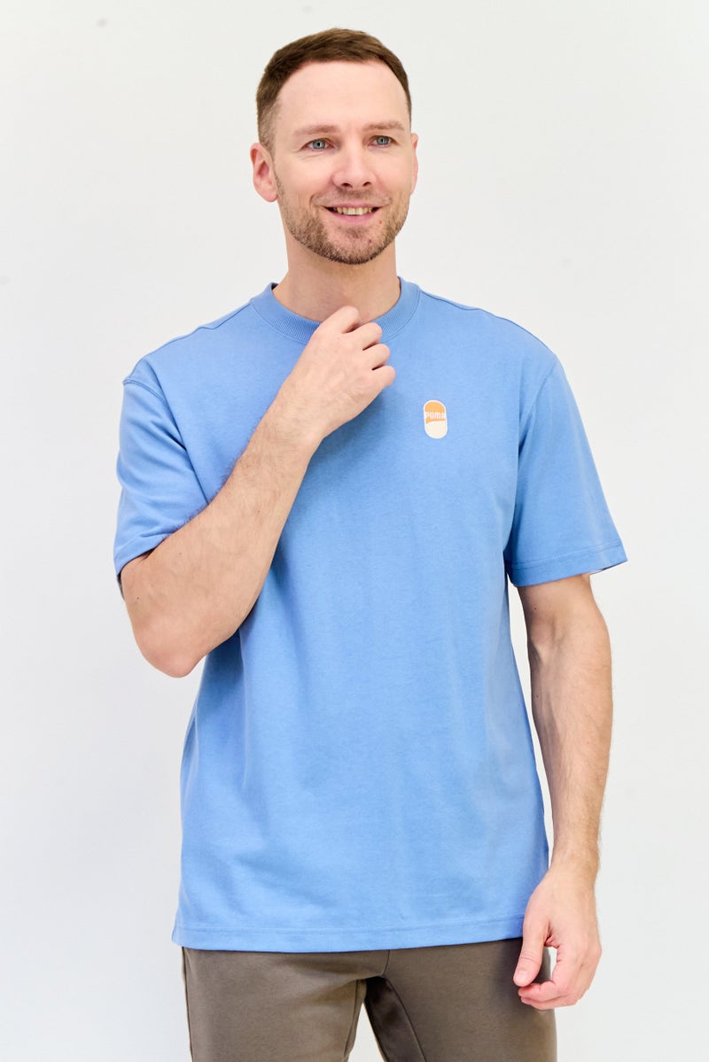 PUMA Men Sportswear Fit Short Sleeves Outdoor T-Shirt, Zen Blue - Image 1