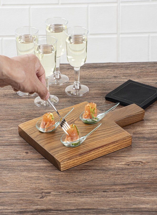 Restaurantware 4 x 2 Inch Teardrop Spoons 100 Appetizer Spoons - Disposable Indented Basin Seagreen Plastic Tasting Spoons For Weddings Or Catering - Image 5