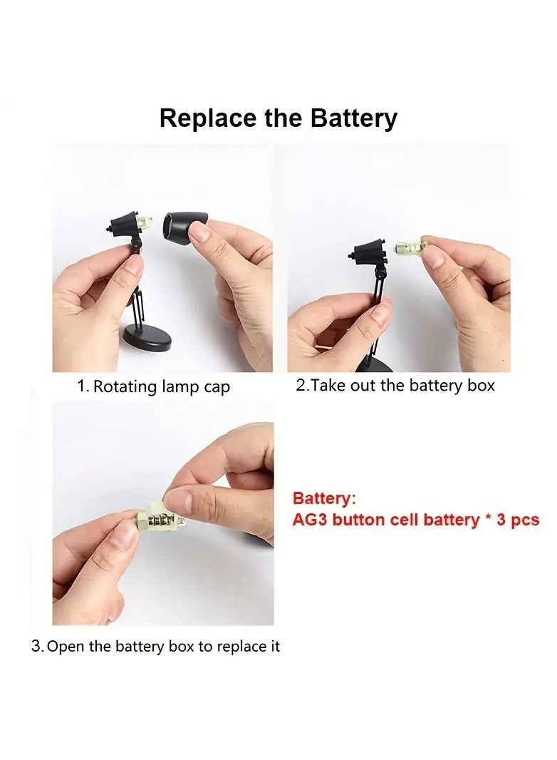 1pc Mini Reading Lamp, Portable Folding Eye Protection Mini LED Desk Lamp, Table Night Light - Image 4