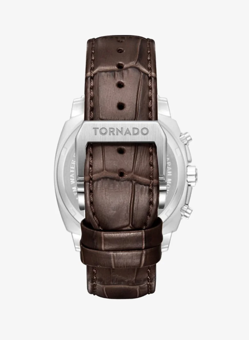 Tornado  Men's Leather Chronograph Watch T25104S-SLDI-D - 42mm for Men | Best Price UAE