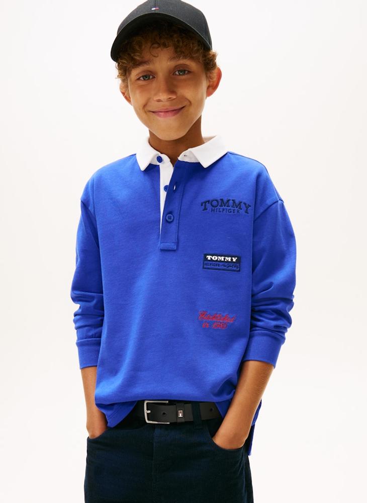 TOMMY HILFIGER Kids Multi Print Polo - Image 1