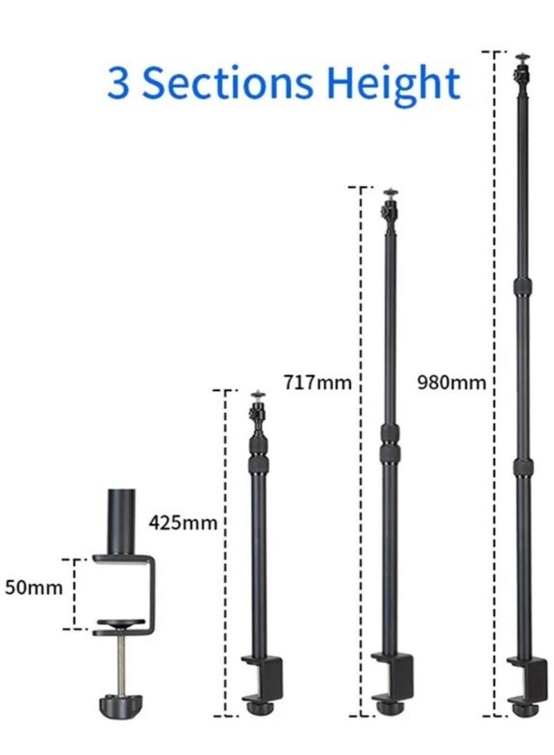JMARY MT-49 Tabletop Light Stand Clip with 1 / 4-inch Screw for Cameras LED Video Light and Ring Light - Image 4