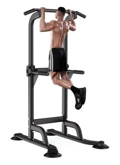 Power Tower Pull Up Bar and Dip Station, Adjustable Height  Dip Stand,Multifunctional Home Strength Training Fitness Exercise Equipment Simple Installation Home Fitness Equipment