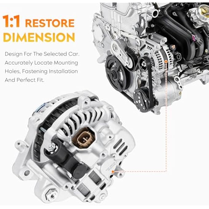 AEagle New Alternator for Honda Civic 1.8L 1.8 2006 2007 2008 2009 2010 2011 31100-RNA-A01, AHGA67, 400-48050, 11176, AMT0187, A2TC1391, 12657 - Image 3