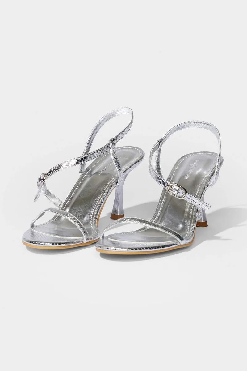 ديفاكتو DCEY x DeFacto Woman Heeled Silver Shoes