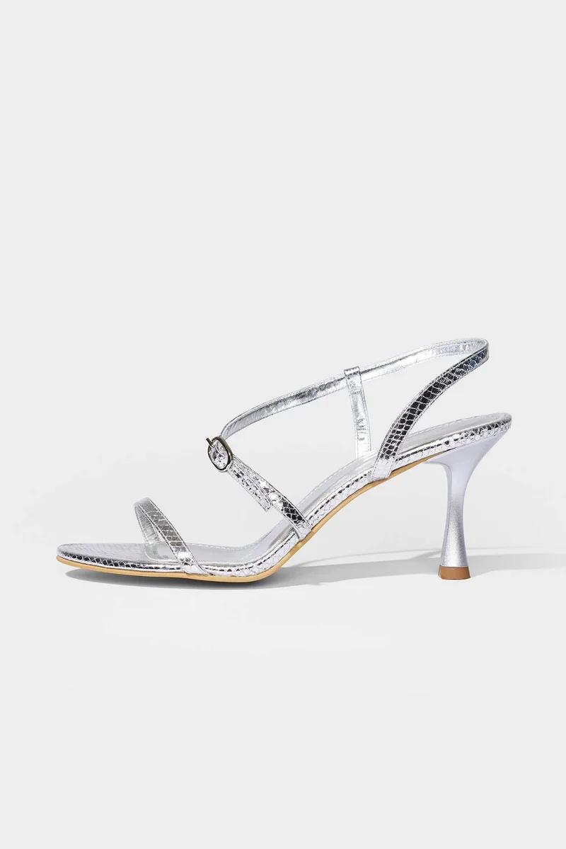 Defacto  DCEY x DeFacto Woman Heeled Silver Shoes for Women | Best Price UAE