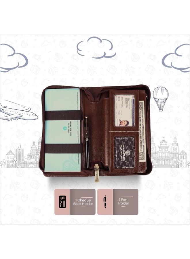  هاموندز فلاي كاتشر غطاء جواز سفر جلدي للرجال، غطاء جواز سفر للنساء، حامل جواز سفر بتقنية تحديد الهوية بموجات الراديو للرجال، ملحقات سفر للرجال، حقيبة جواز سفر للرجال، 7 فتحات لبطاقات الصراف الآلي، بروشوود، سفر - Image 5