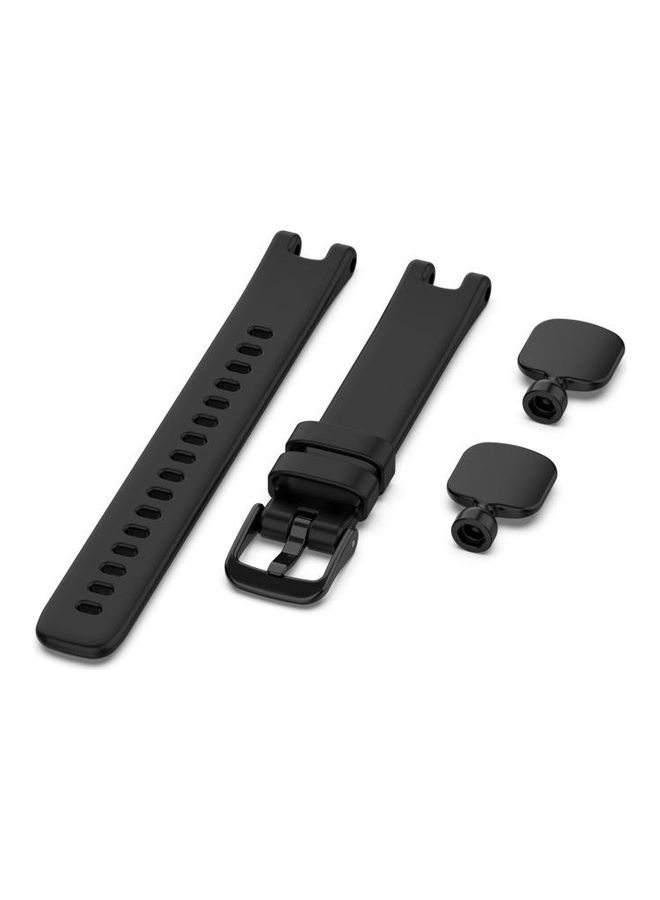 NIBEMINENT Silicone Replacement Strap Watchband with Dismantling Tools For Garmin Lily Black  - Image 2