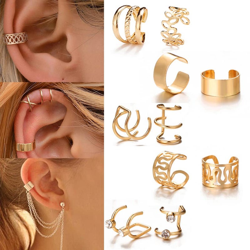 RUSTAMM 24 Pcs Gold Silver Hair Braids Dreadlock Non-Piercing Ear Clip Beard Beads Cuffs Clip Hair Accessories Styling Fashion Jewelry Gift Toos for Women Men - Image 4