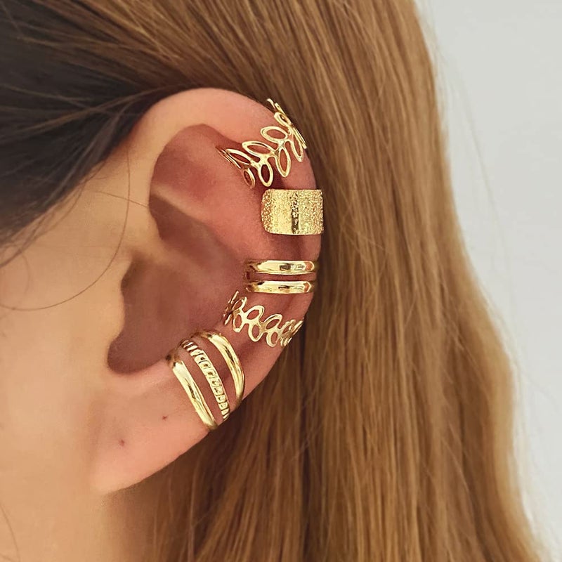 RUSTAMM 24 Pcs Gold Silver Hair Braids Dreadlock Non-Piercing Ear Clip Beard Beads Cuffs Clip Hair Accessories Styling Fashion Jewelry Gift Toos for Women Men - Image 2
