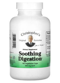 Christopher's Original Formulas Soothing Digestion 600 mg 180 Vegetarian Caps 