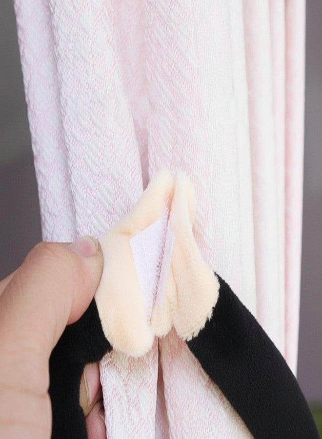 Tickles 2 Pcs Monkey Soft Plush Toy Curtain Tiebacks Holder Clip for Children Living Room Decoration Accessories Window Curtain Decoration (Size: 28 cm Color: Black) - Image 5