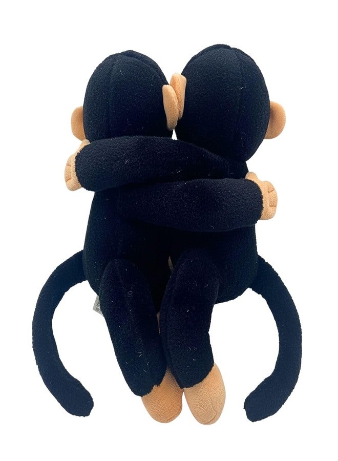 Tickles 2 Pcs Monkey Soft Plush Toy Curtain Tiebacks Holder Clip for Children Living Room Decoration Accessories Window Curtain Decoration (Size: 28 cm Color: Black) - Image 4