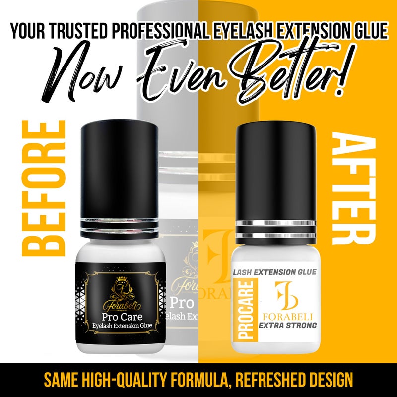 Forabeli Pro Care Lash Extension Glue, 1â€“2 Sec Fast Dry, 8 Week Retention, Advanced Bonding System, Professional Eyelash Extension Glue, Lash Adhesive for Eyelash Extensions - Image 2