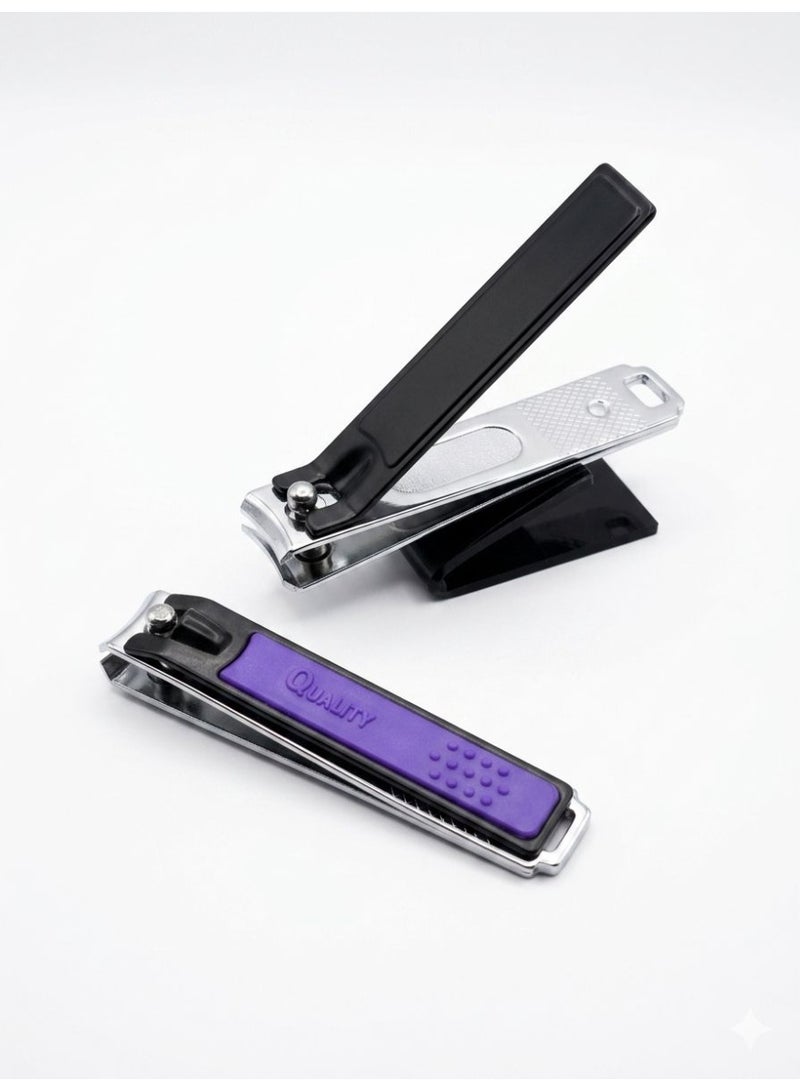 مقص أظافر PetalClip - مقص أظافر شديد التحمل من الفولاذ المقاوم للصدأ للأظافر السميكة، أداة حادة للعناية بالأظافر - فضي (قطعة واحدة)