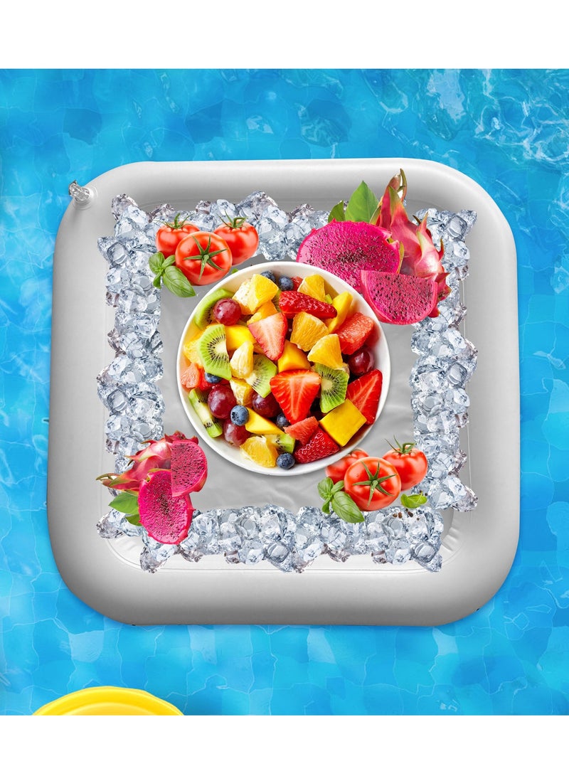 Loquat 60cm Ice Tray Cup Holder Inflatable ice Bar Party tray Party Tray Ice Bucket - Image 2