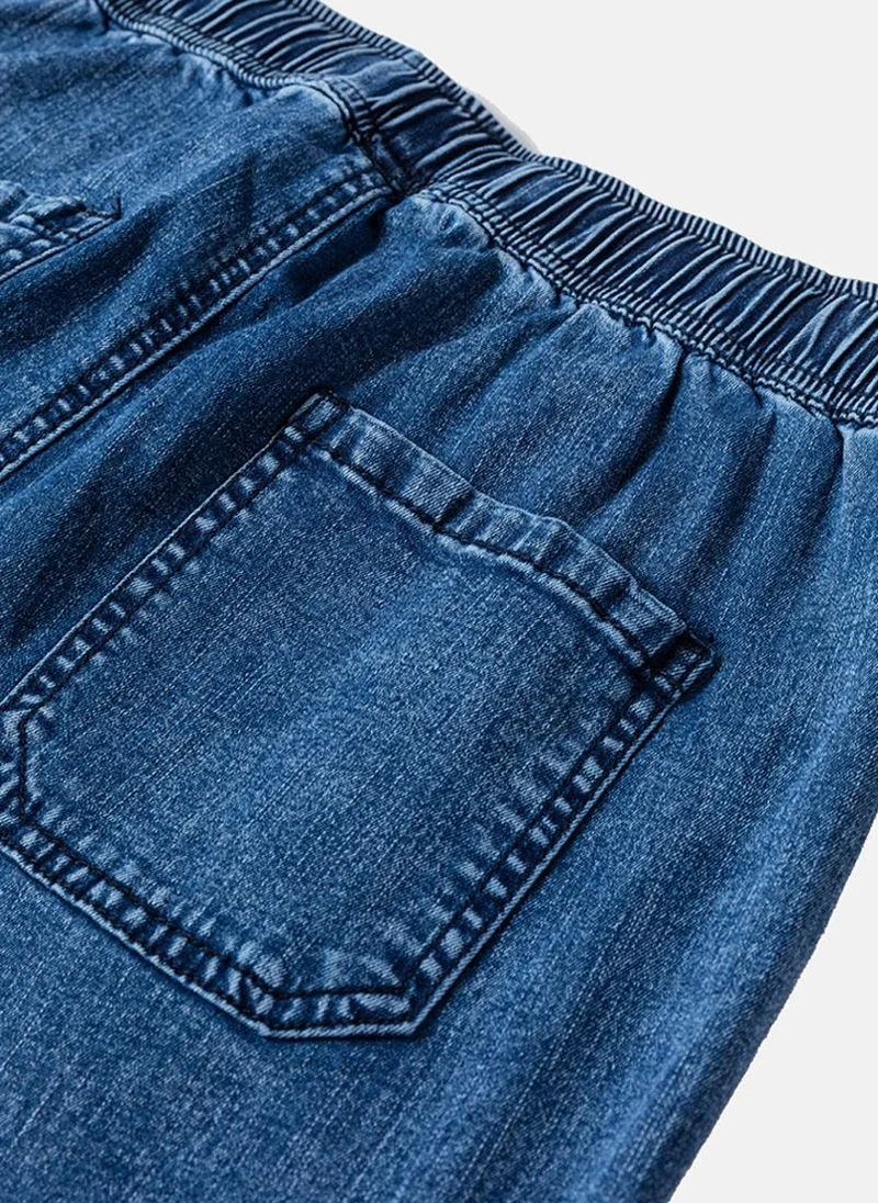 يونيكي Blue Solid Jogger Trouser