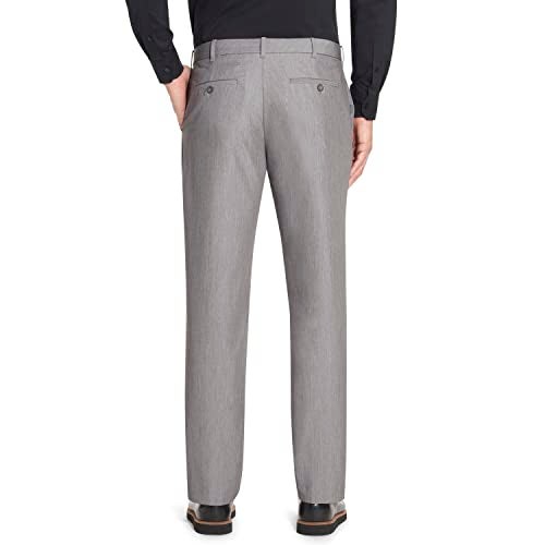 Van Heusen Men's Flex Straight Fit Flat Front Pant, Silver Grey, 30W x 30L - Image 3