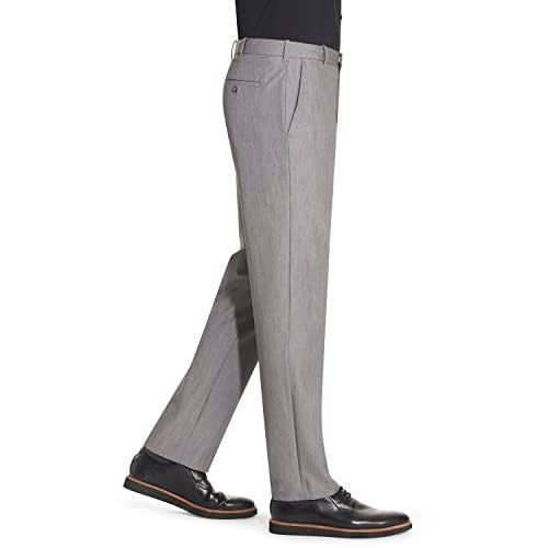 Van Heusen Men's Flex Straight Fit Flat Front Pant, Silver Grey, 30W x 30L - Image 2