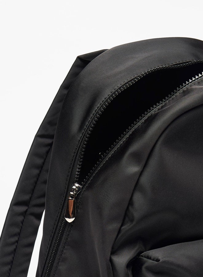 MISSY Missy Logo Applique Backpack with Adjustable Straps and Zip Closure - 31x40x13 cm  - Image 4