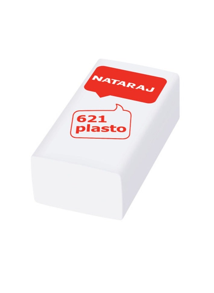 NATARAJ 100-Piece Plasto Eraser In Plastic Jar  - Image 1