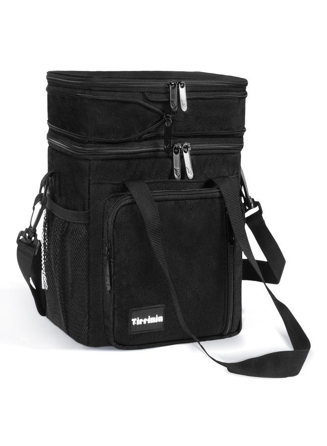 Tirrinia Expandable Insulated Lunch Bag - Double Deck Leakproof Lunch Box for Men Women - Large Reusable Cooler Tote for Picnic, Travel, Office - Image 1