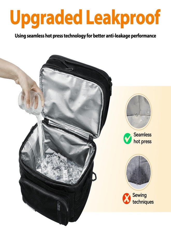 Tirrinia Expandable Insulated Lunch Bag - Double Deck Leakproof Lunch Box for Men Women - Large Reusable Cooler Tote for Picnic, Travel, Office - Image 4