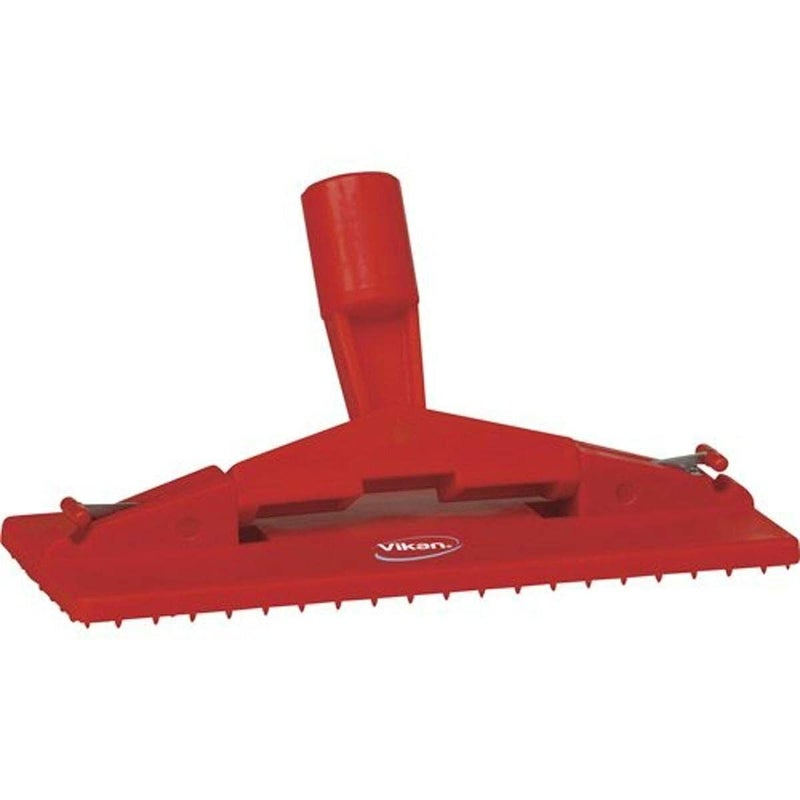 Vikan 55004 Pad Holder,Floor,9" x 3.7",PP/SS,Red - Image 1