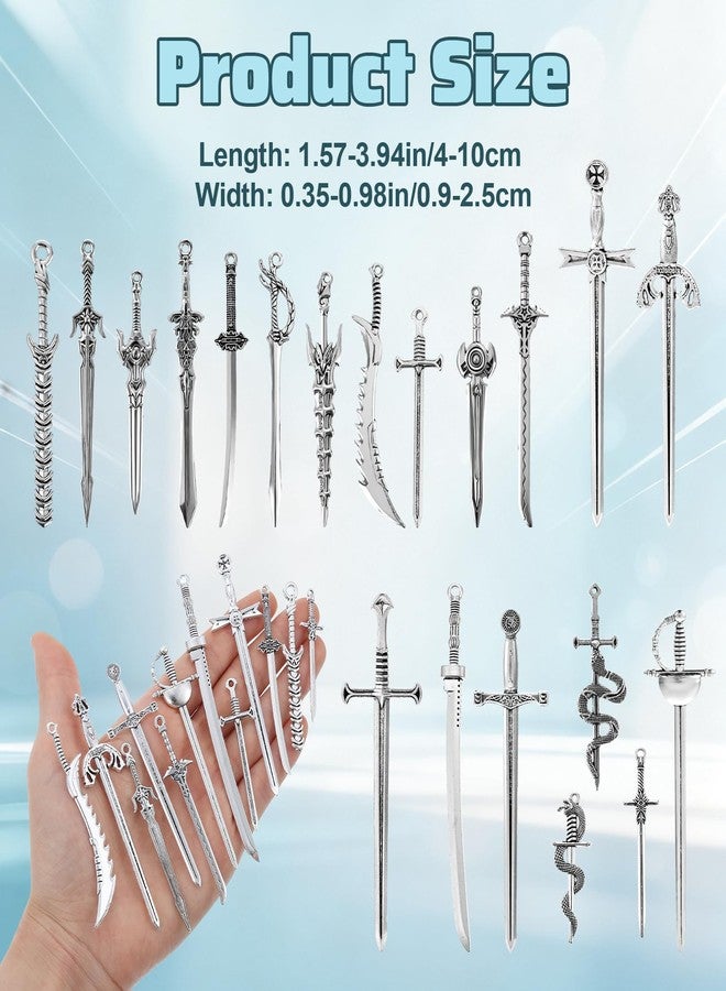 ValueBargain 20PCS Sword Bookmark, Metal Mini Sword, Vintage Book Mark Page Marker Reading Accessories Gifts for Men Boys Students - Image 2