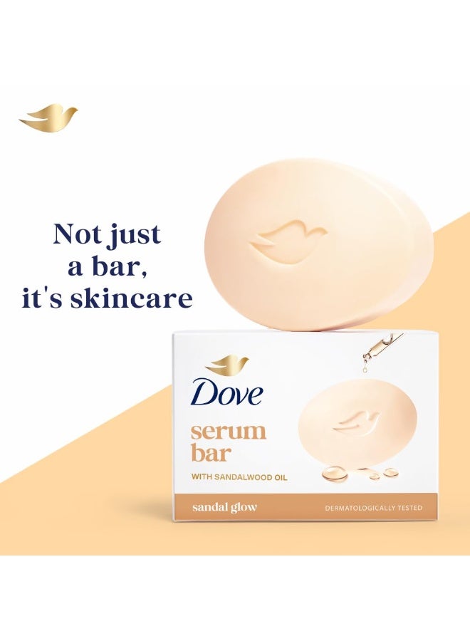 Dove Serum Bar | with Sandalwood Oil | Sandal Glow | 375g (125g x 3) - Image 2