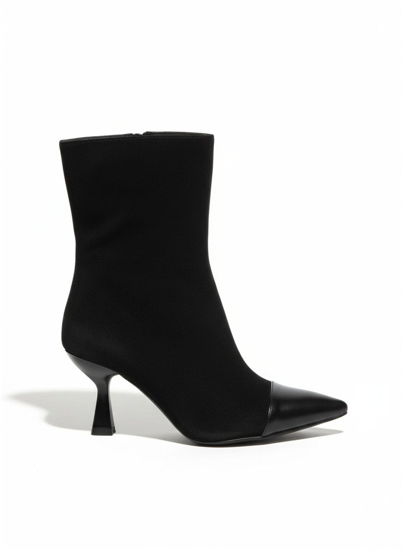 فيبراندا بوت شمواه أنيق بكعب تصميم مدبب من الأمام B-47 - Image 3