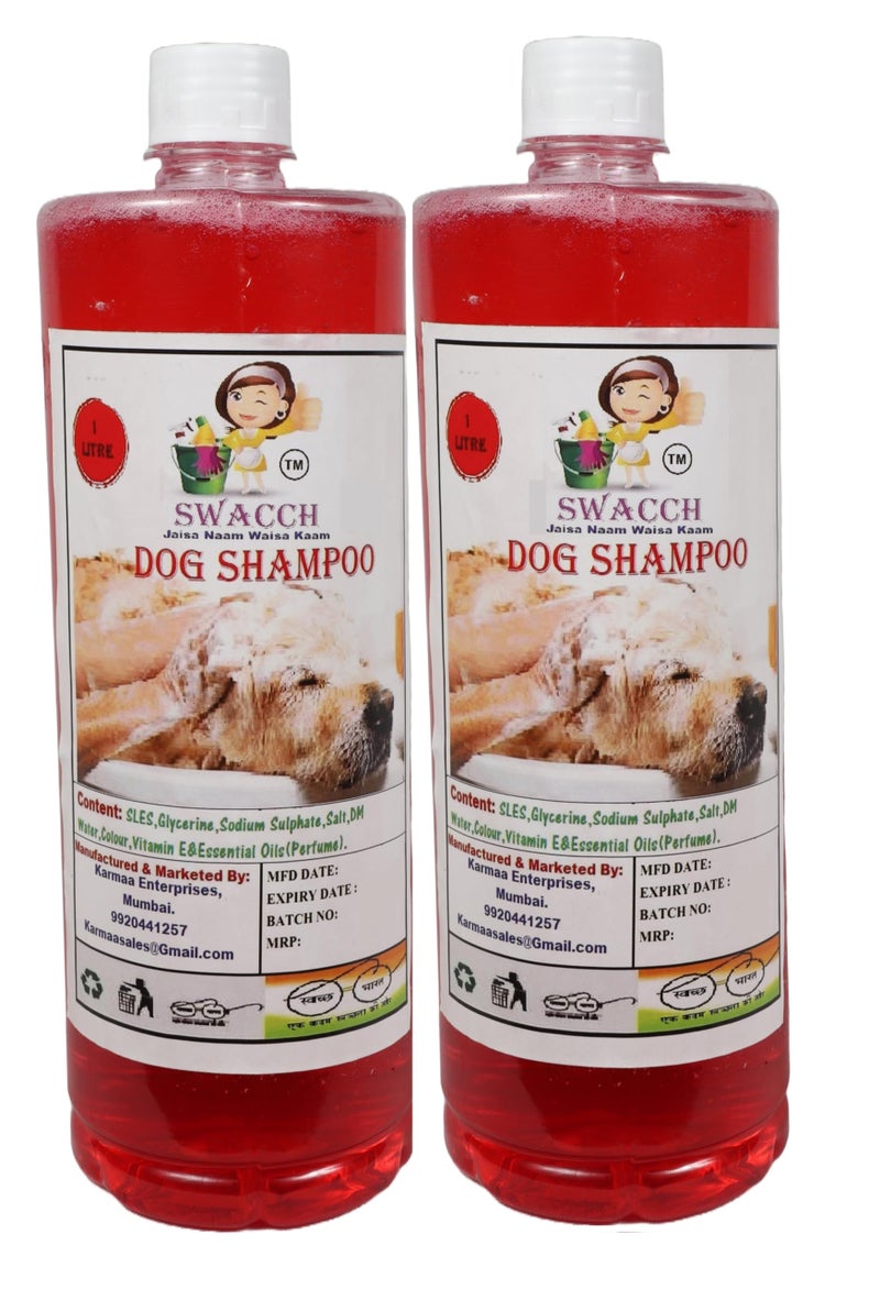 swacch Shampoo | Puppy Safe Shampoo | PH Balanced | Dog Shampoo 1 Litre Pack of 2 Strawberry + | O PVC Ring Rubber Chew Toy | Teething Chew Toy I Dental Teething I Durable I Combo Pack - Image 2