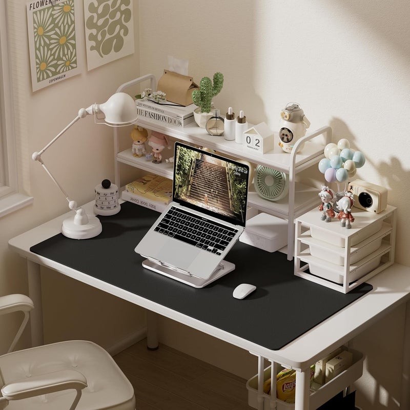 Aothia Faux Leather Desk Mat – Large Mouse Pad, Non-Slip PU Leather Blotter, Waterproof Writing Surface for Office and Home (Black, 47.2" x 23.6") - Image 3