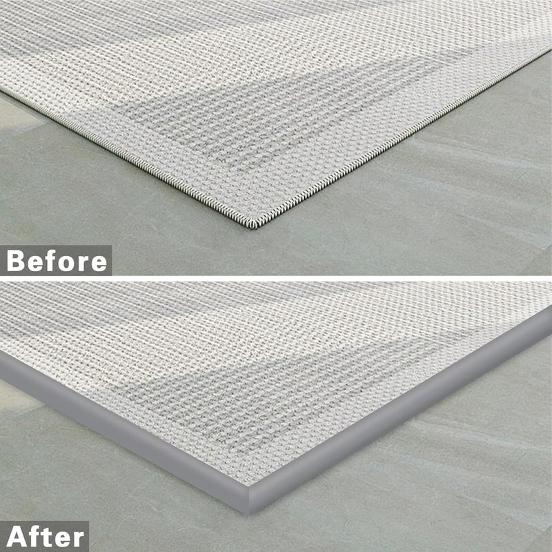 Trimold Carpet to Tile Floor Transition Strip, Grey Self-Adhesive Threshold Edging Trim (Length 3m, Cover Thickness Within 5mm) - Image 4