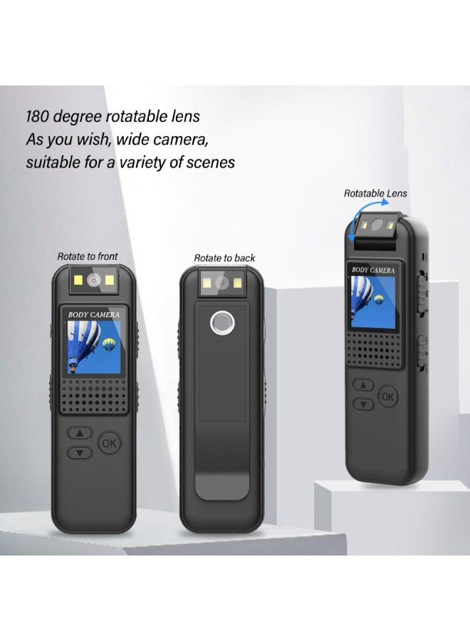 Generic Mini Back Clip Camera, 1080P Handheld Pocket Video Recorder with HD Screen, 180 Degree Rotatable Lens, Type C Small Wearable Camera for Outdoor Sports Law Enforcement  - Image 5