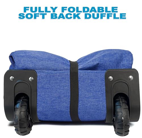 Bago Rolling Duffle Bag with Wheels - 30" 100L Foldable Weekender Bag, Waterproof Travel Duffel Bags, Heavy Duty Lightweight Duffle Bags for Traveling, Rolling Duffels with Wheels (SnowDepBlue) - Image 2