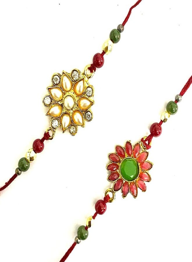RELBEES Rakhi/Rakhi For Brother/Kundan RakhiRakhi Combo/Rakhi Set For Brother/Bhai/Boys - Image 1