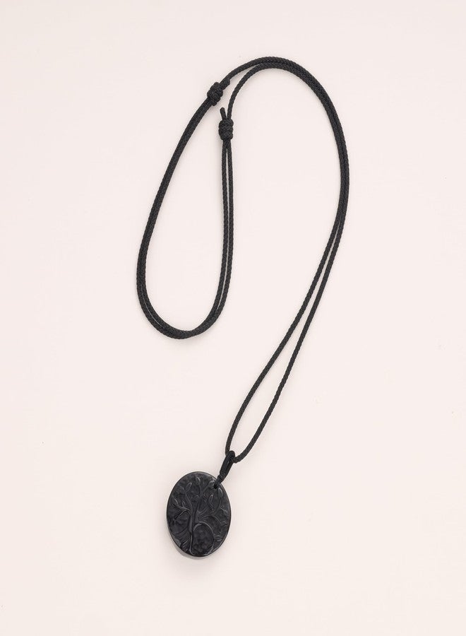 COAI Tree of Life Necklace Black Obsidian Necklace for Men Women, Stainless Steel Necklace - Image 5