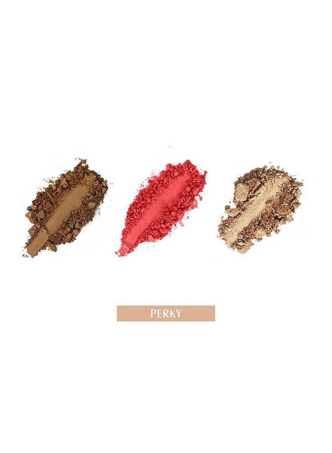 جلام 21 لوحة الوجه Cheeky Affair من Glam21 | لوحة متعددة الأغراض 3 في 1 لتحديد الوجه وأحمر الخدود وإبراز الوجه | تركيبة تدوم طويلاً | مقاومة للماء | مقاومة للتعرق | Perky-8.6 جم - Image 3