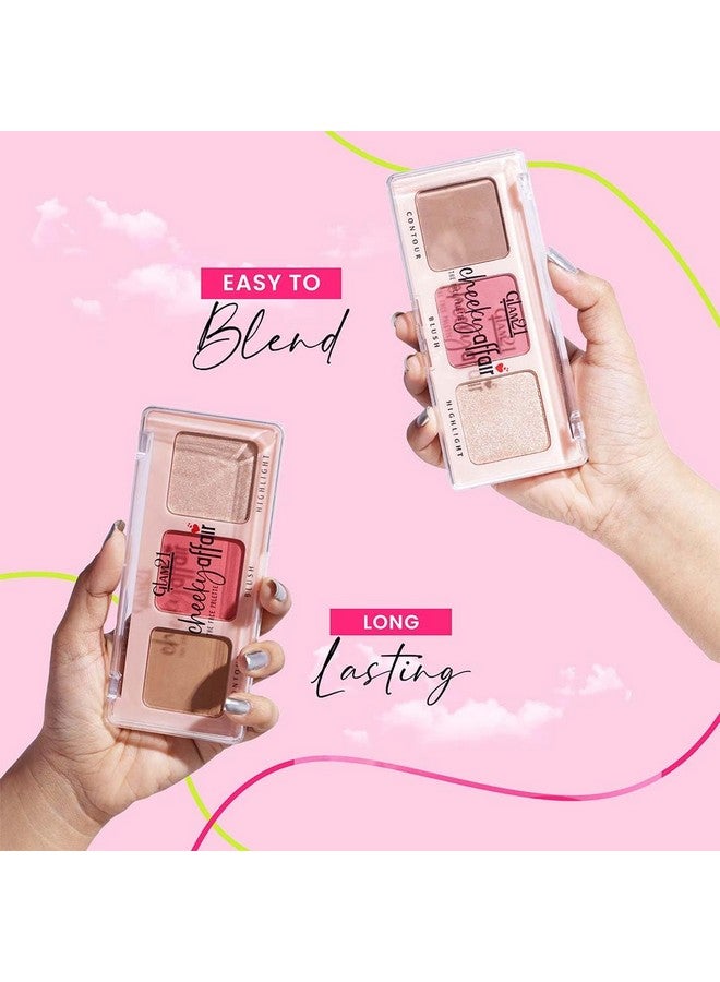جلام 21 لوحة الوجه Cheeky Affair من Glam21 | لوحة متعددة الأغراض 3 في 1 لتحديد الوجه وأحمر الخدود وإبراز الوجه | تركيبة تدوم طويلاً | مقاومة للماء | مقاومة للتعرق | Perky-8.6 جم - Image 5