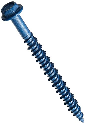 Power Pro Blue Hex WasherHead Concrete Screw Anchors 316 x 214 100 pc - Image 1