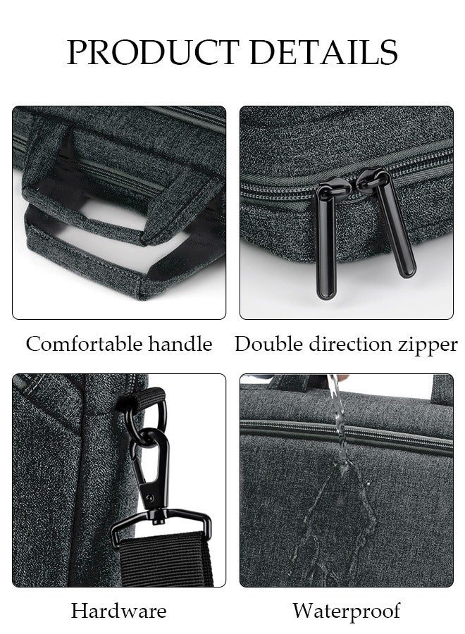DUNISO 15 Inch Laptop Bag with Multi Compartment Lightweight Laptop Hand Bag Crossbody Bag Travel Business Briefcase Water-Resistant Dust-proof Shoulder Messenger Bag for Men and Women Work Office  - Image 3
