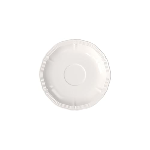 Villeroy & Boch Manoir Coffee/Tea Cup Saucer, Premium Porcelain, Made in Germany, 6 in, Rich, Creamy White - Image 2