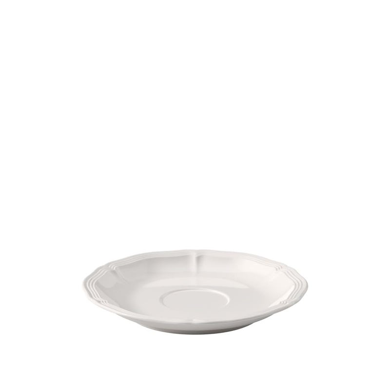 Villeroy & Boch Manoir Coffee/Tea Cup Saucer, Premium Porcelain, Made in Germany, 6 in, Rich, Creamy White - Image 4