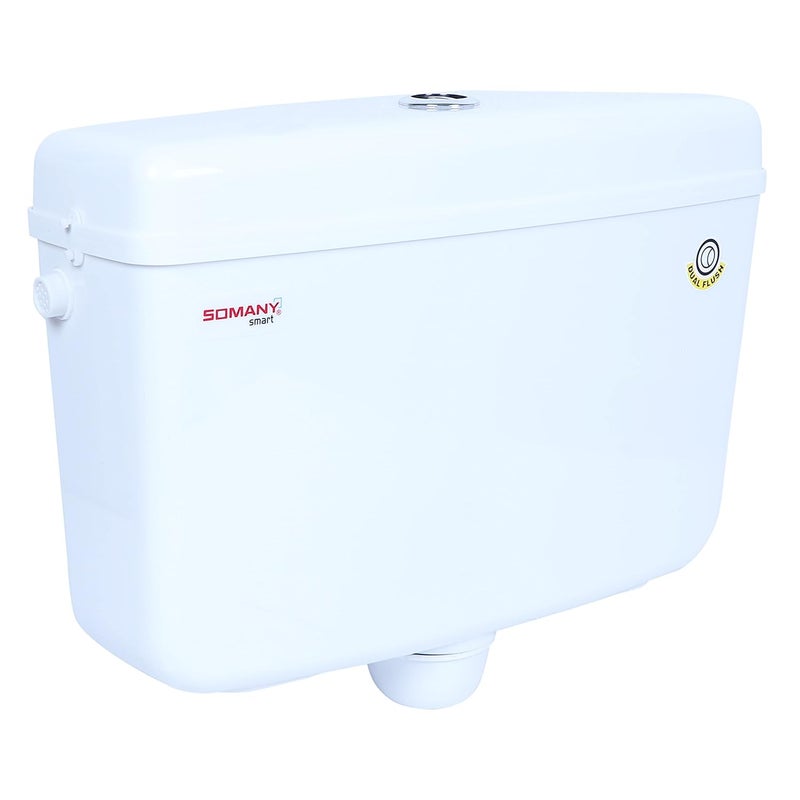Somany Bathware Smart PP Cistern Size WxPxH 455x135x350mm Dual Flush Tank - Image 4